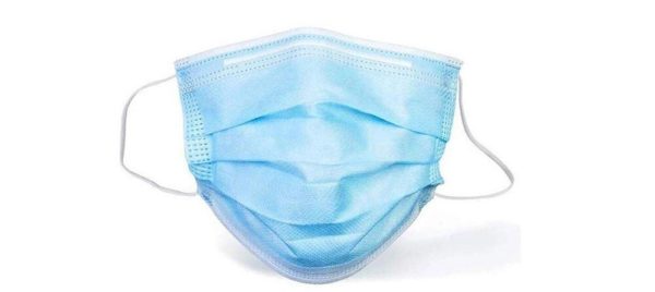 Dispoable 3-Ply Protective Face Masks - 50 Pack